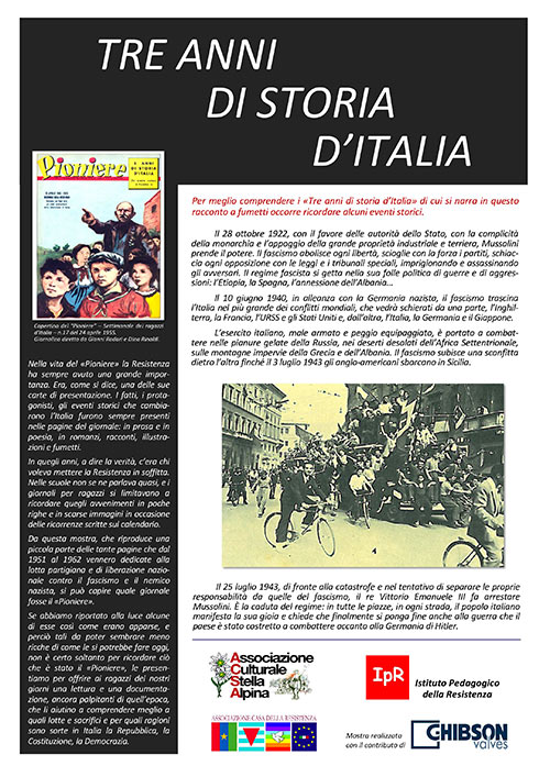 Tre anni di storia dellItalia sulla Resistenza a fumetti