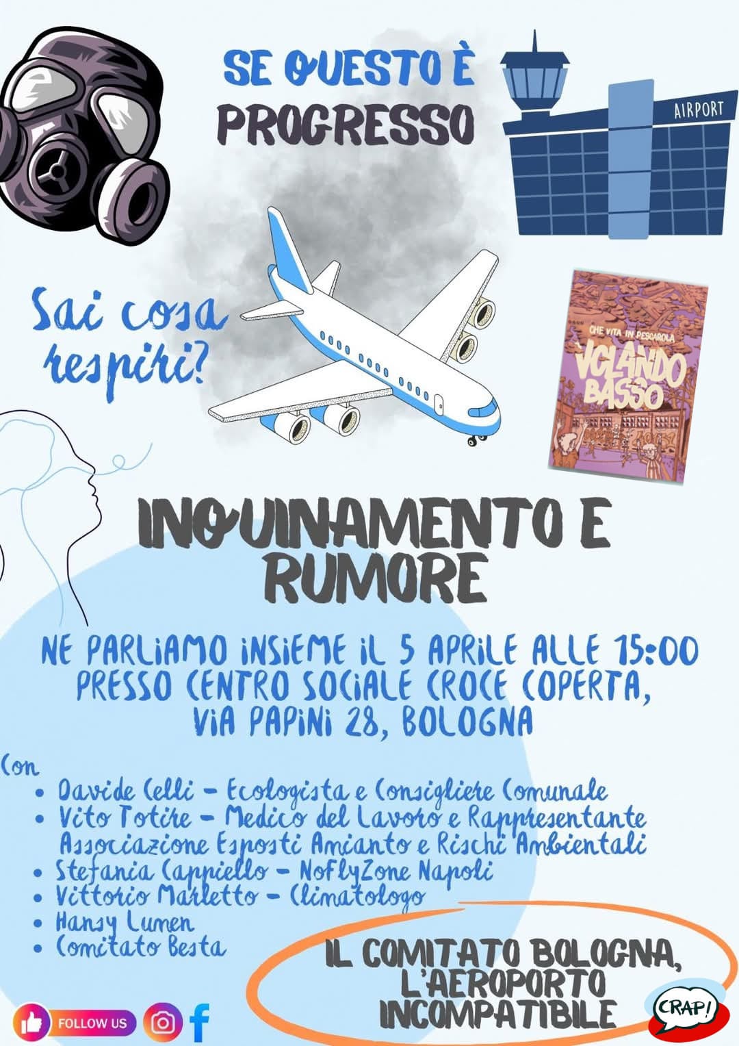 Incontro 5 aprile 2025 Bologna No inquinamento