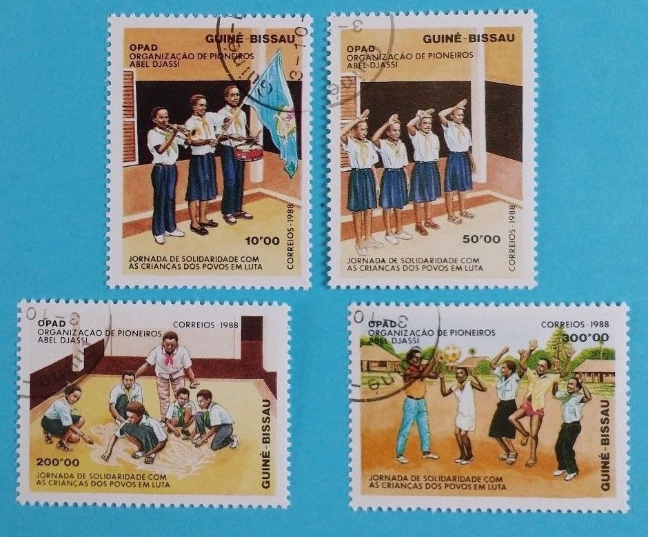 Francobolli sui Pionieri della Guinea Bissau