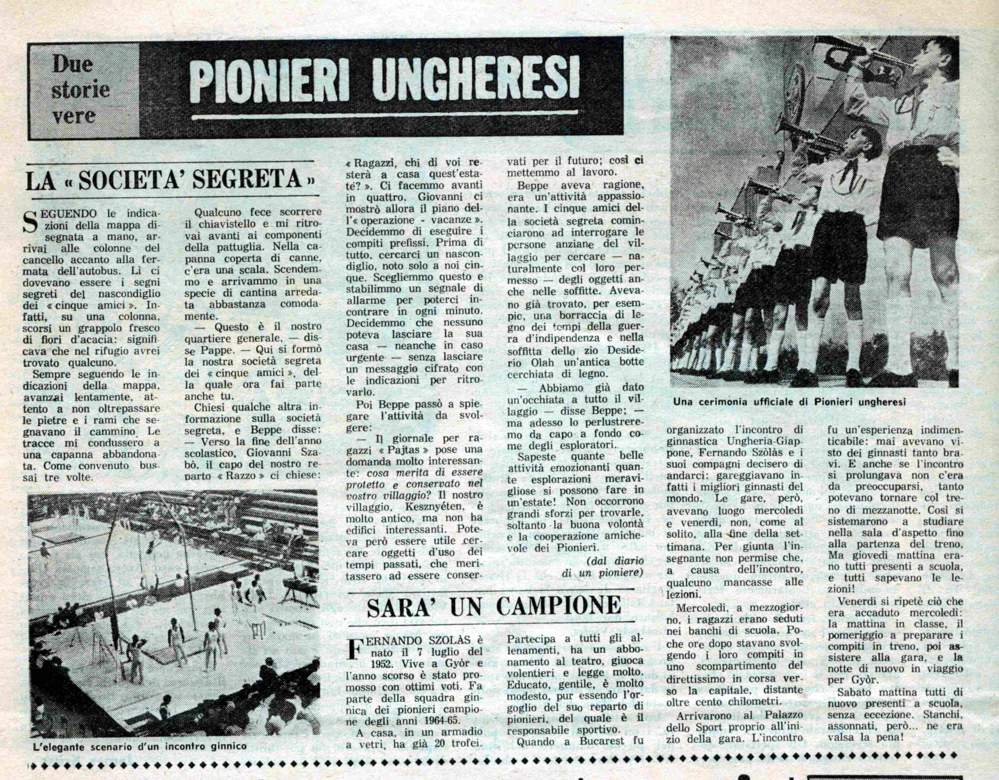 Pionieri in Ungheria n22. 3 giugno 1966