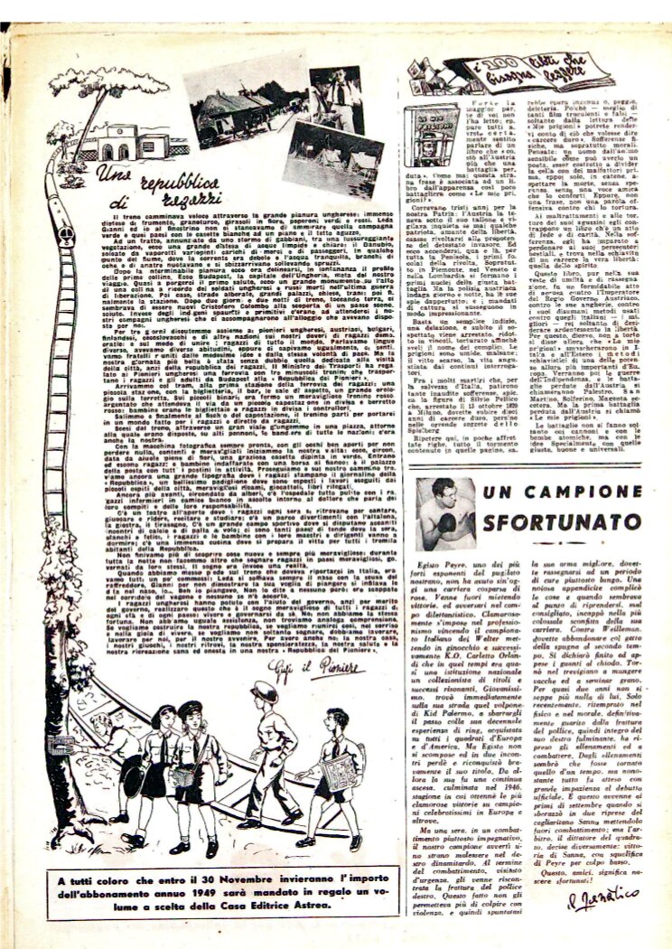Repubblica Ragazzi dei Pionieri Ungheresi sul n. 39. 3 ottobre 1948 su Noi Ragazzi