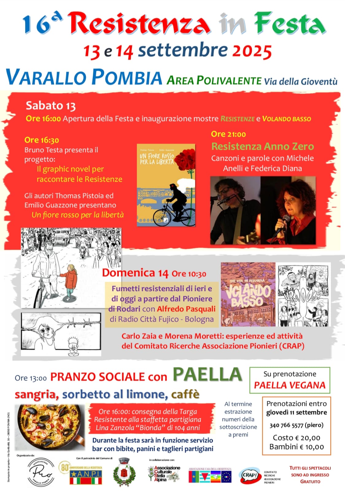 Resistenza in festa 13 14 settembre 2025 Varallo Pombia